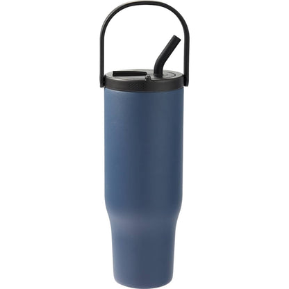 Front View of Blue Trinity Recycled Straw Leak proof Tumbler 30oz plain