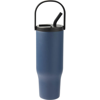 Front View of Blue Trinity Recycled Straw Leak proof Tumbler 30oz plain