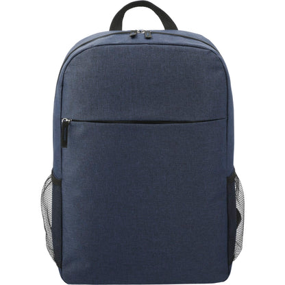 Front View of Blue Urban 15" Computer Backpack plain