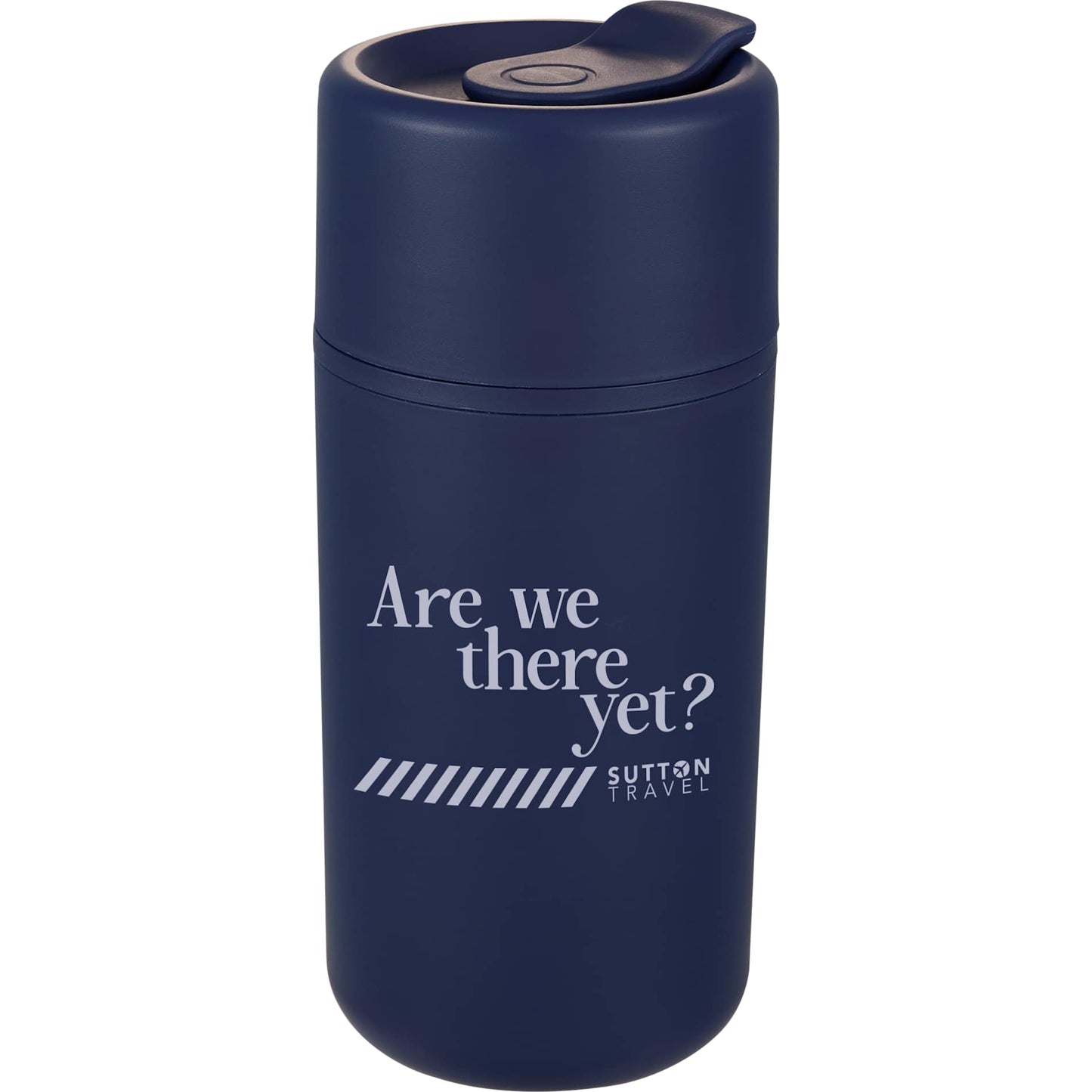 Front View of Blue Urban 16oz Recycled Tumbler