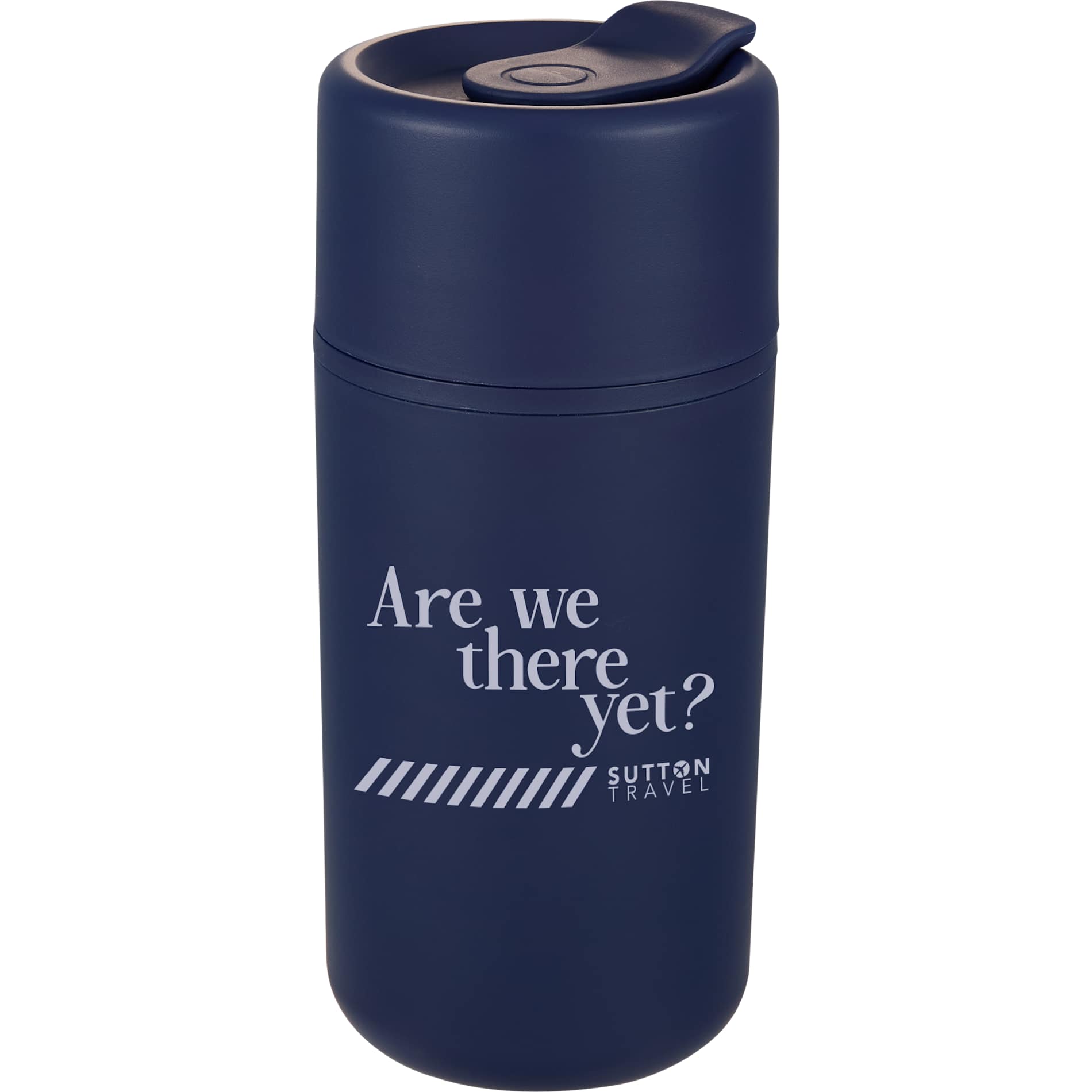 Front View of Blue Urban 16oz Recycled Tumbler