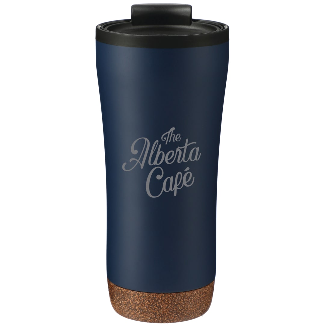 Front View of Blue Valhalla 16oz Tumbler With Plastic Inner