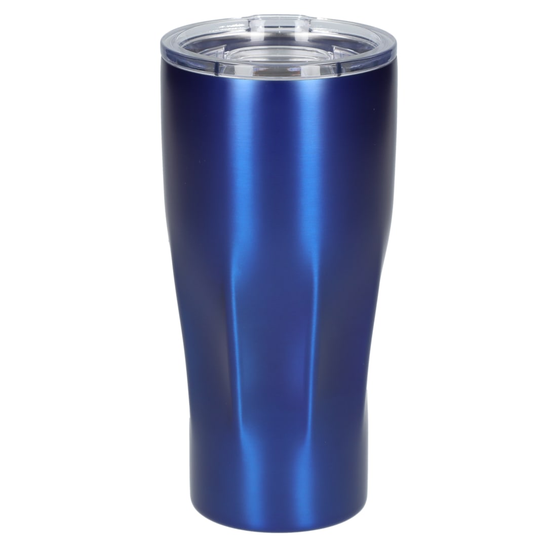 Front View of Blue Victor Recycled Vacuum Insulated Tumbler 20oz plain