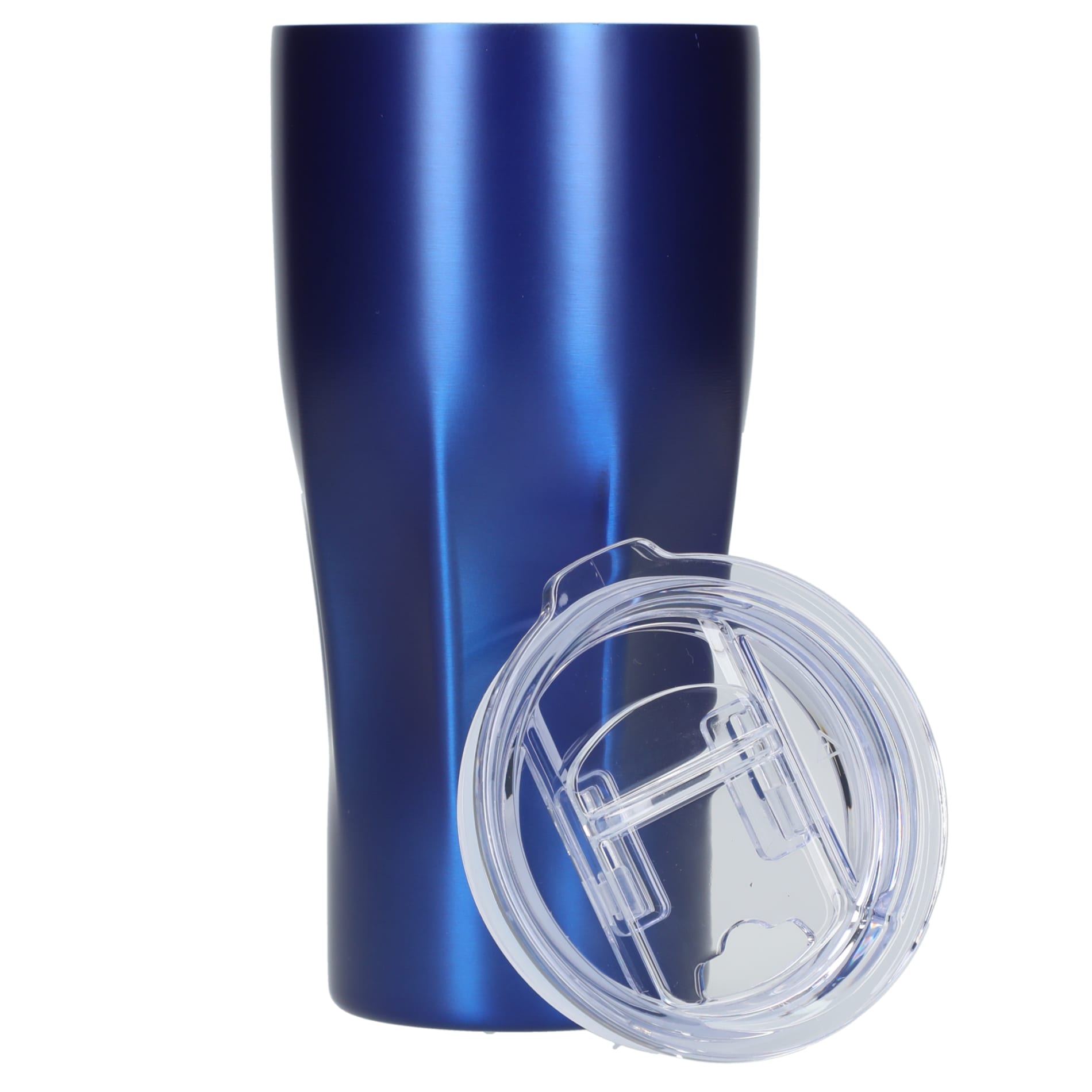 Front View of Blue Victor Recycled Vacuum Insulated Tumbler 20oz plain
