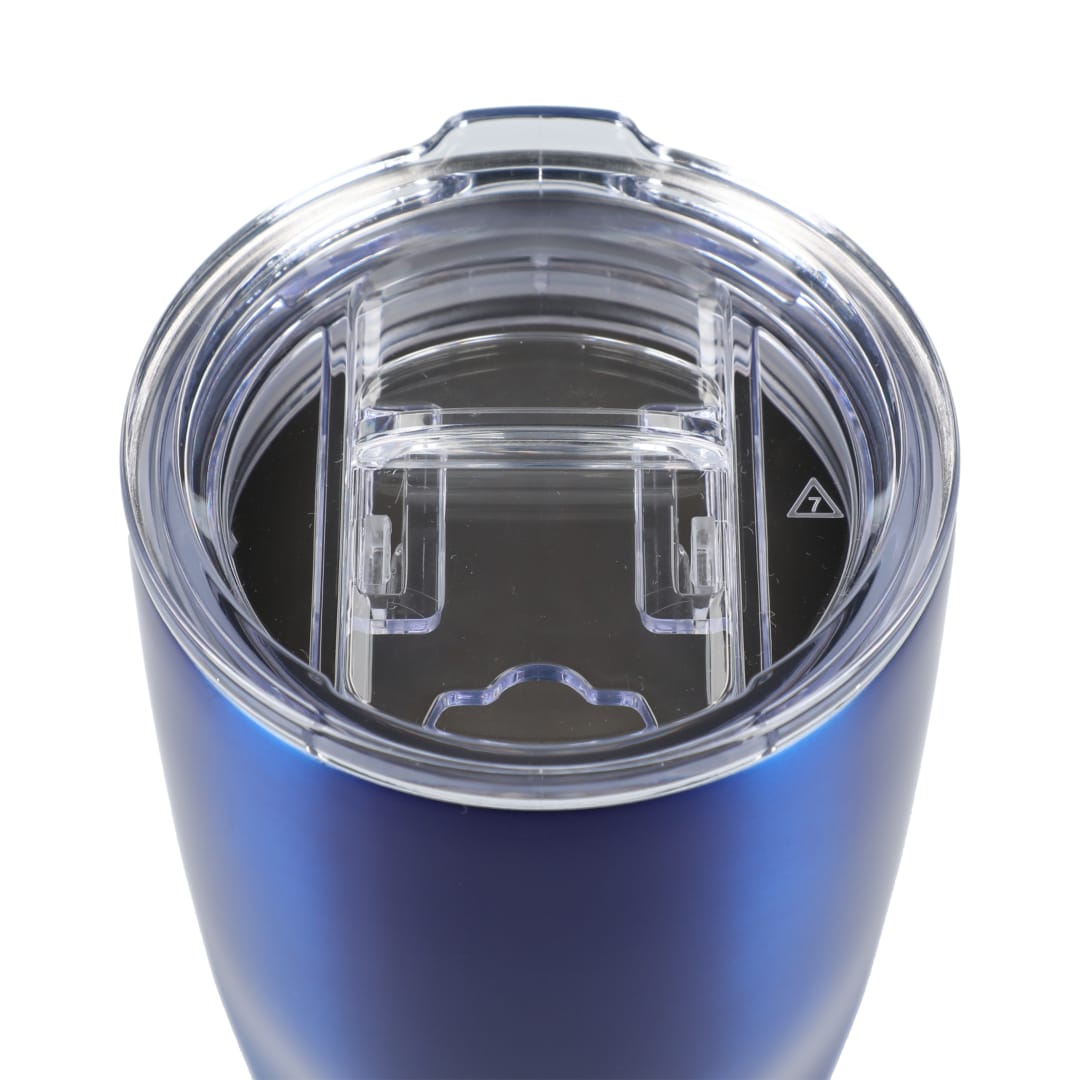 Front View of Blue Victor Recycled Vacuum Insulated Tumbler 20oz plain