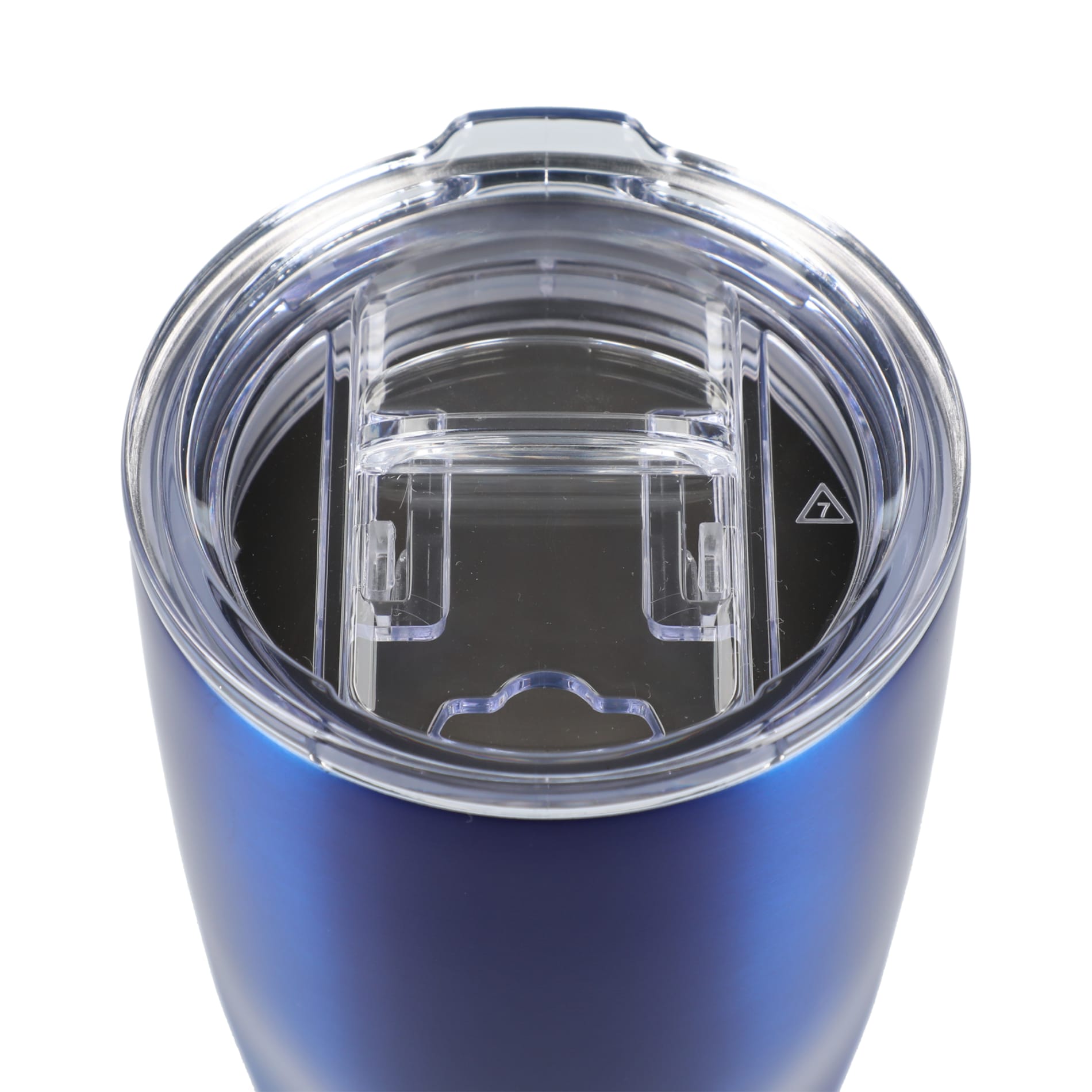Front View of Blue Victor Recycled Vacuum Insulated Tumbler 20oz plain