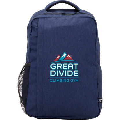 Front View of Blue Vila Recycled 15" Commuter Backpack
