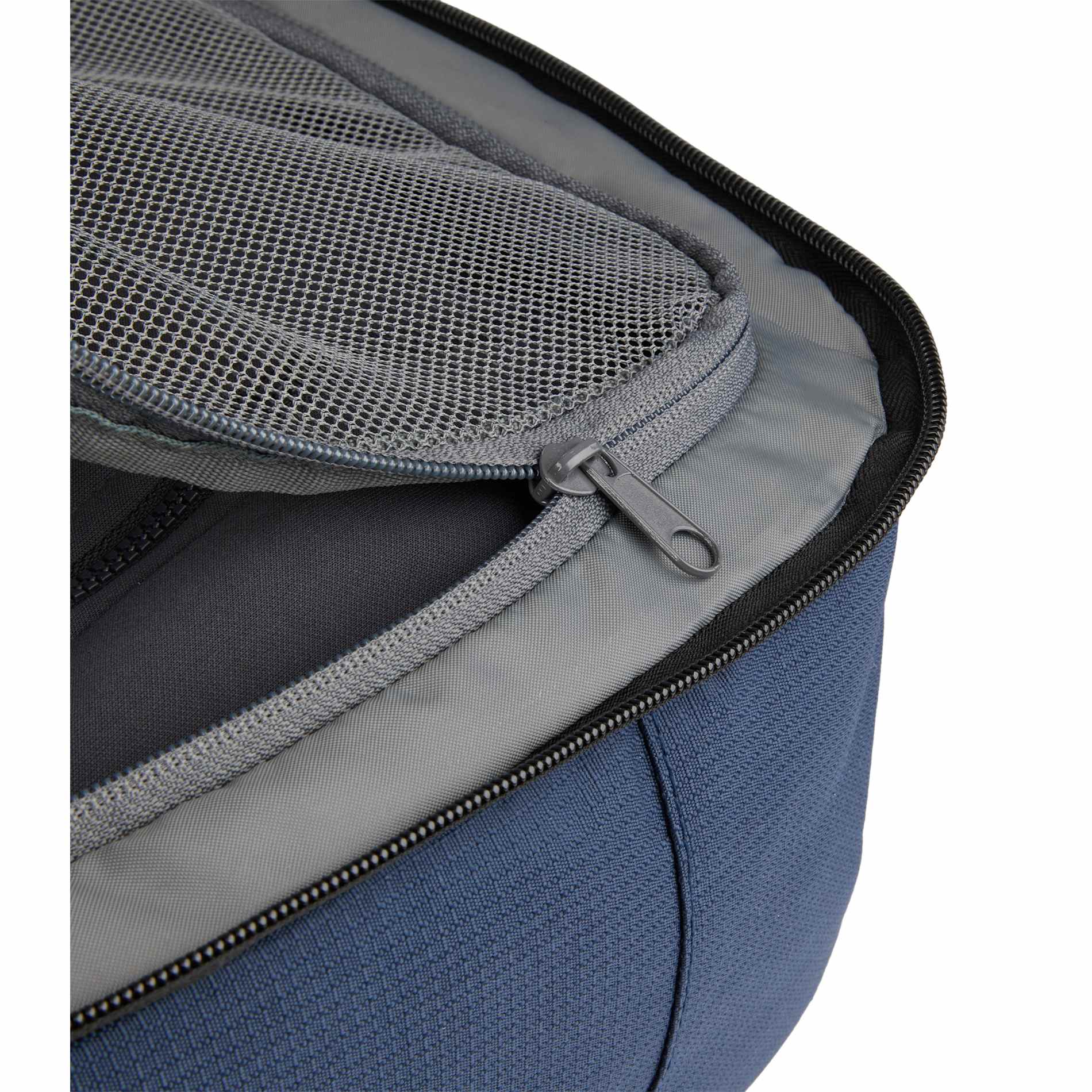 Front View of Blue Wander & Roam Travel Backpack