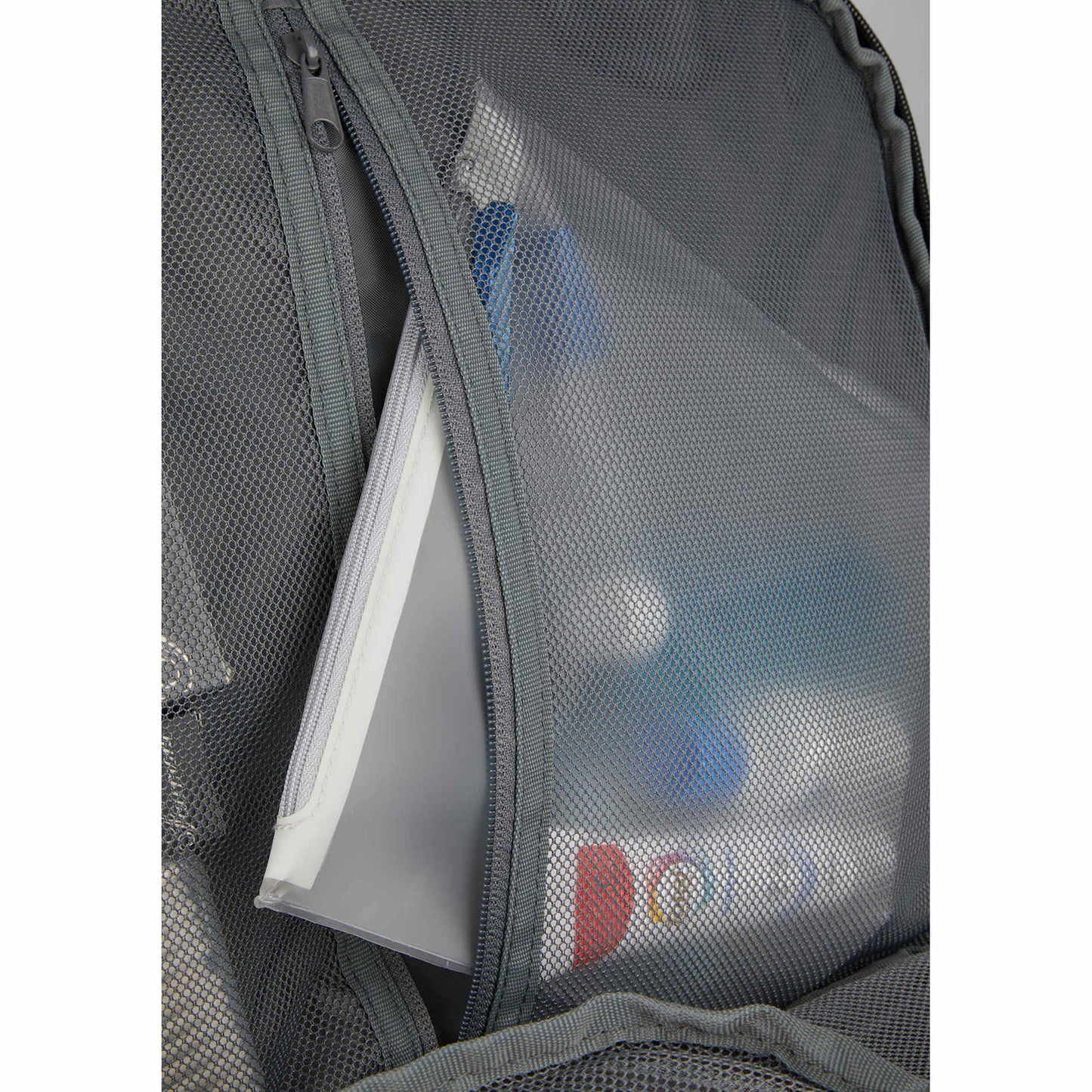 Front View of Blue Wander & Roam Travel Backpack