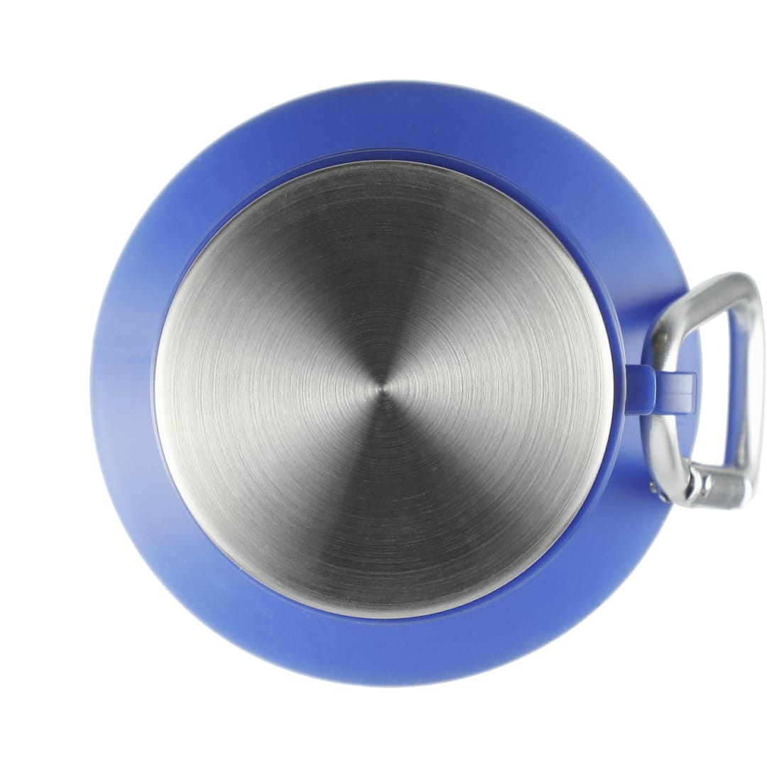 Front View of Blue Zigoo Silicone Collapsible Bottle 18oz plain