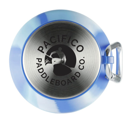 Front View of Blue Zigoo Silicone Collapsible Bottle 18oz - Tie Dye