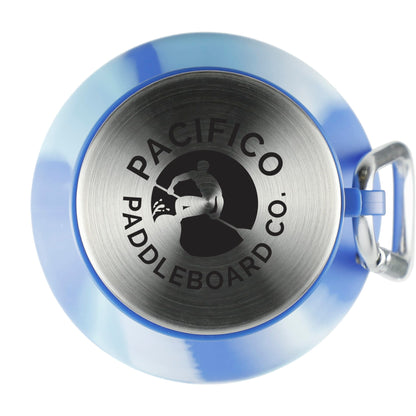 Front View of Blue Zigoo Silicone Collapsible Bottle 18oz - Tie Dye