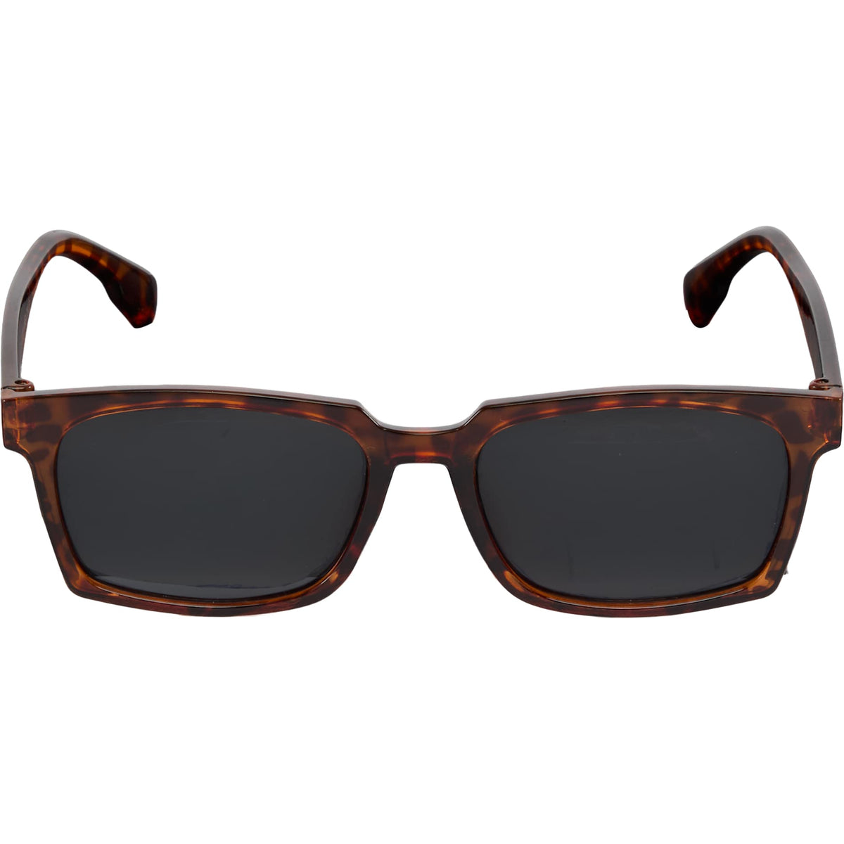 Front View of Brown Ashley Recycled Square Sunglasses plain