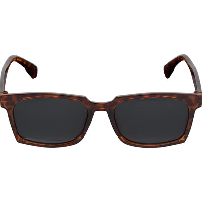 Front View of Brown Ashley Recycled Square Sunglasses plain