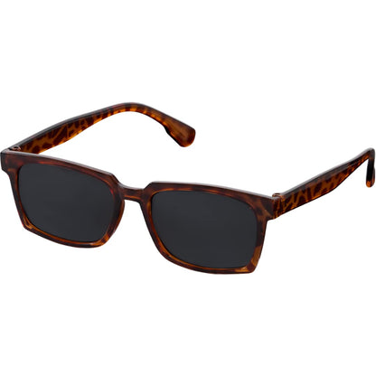 Front View of Brown Ashley Recycled Square Sunglasses plain