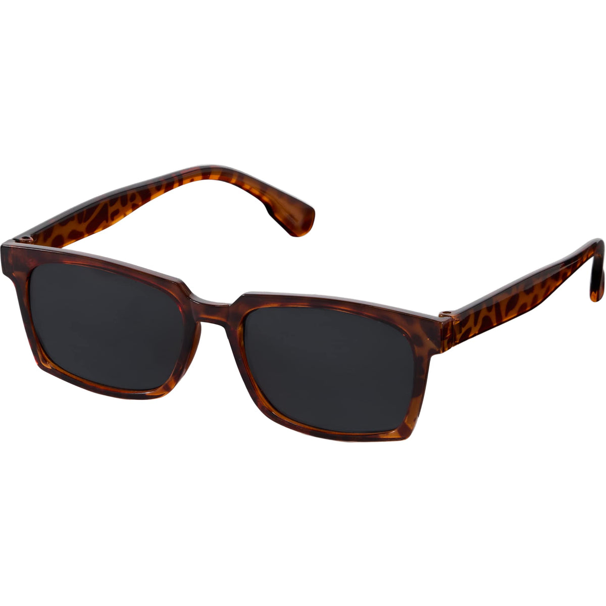 Front View of Brown Ashley Recycled Square Sunglasses plain