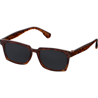 Front View of Brown Ashley Recycled Square Sunglasses plain