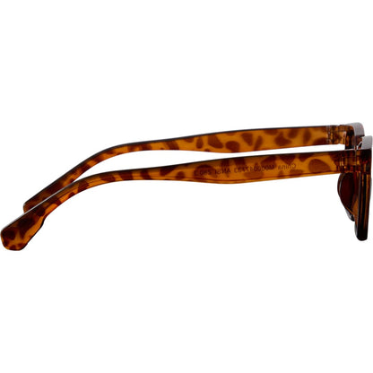 Front View of Brown Ashley Recycled Square Sunglasses plain