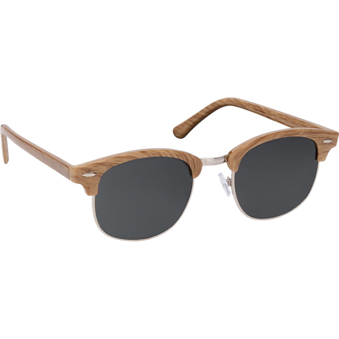 Front View of Brown Palmer Recycled Club Master Sunglassess plain