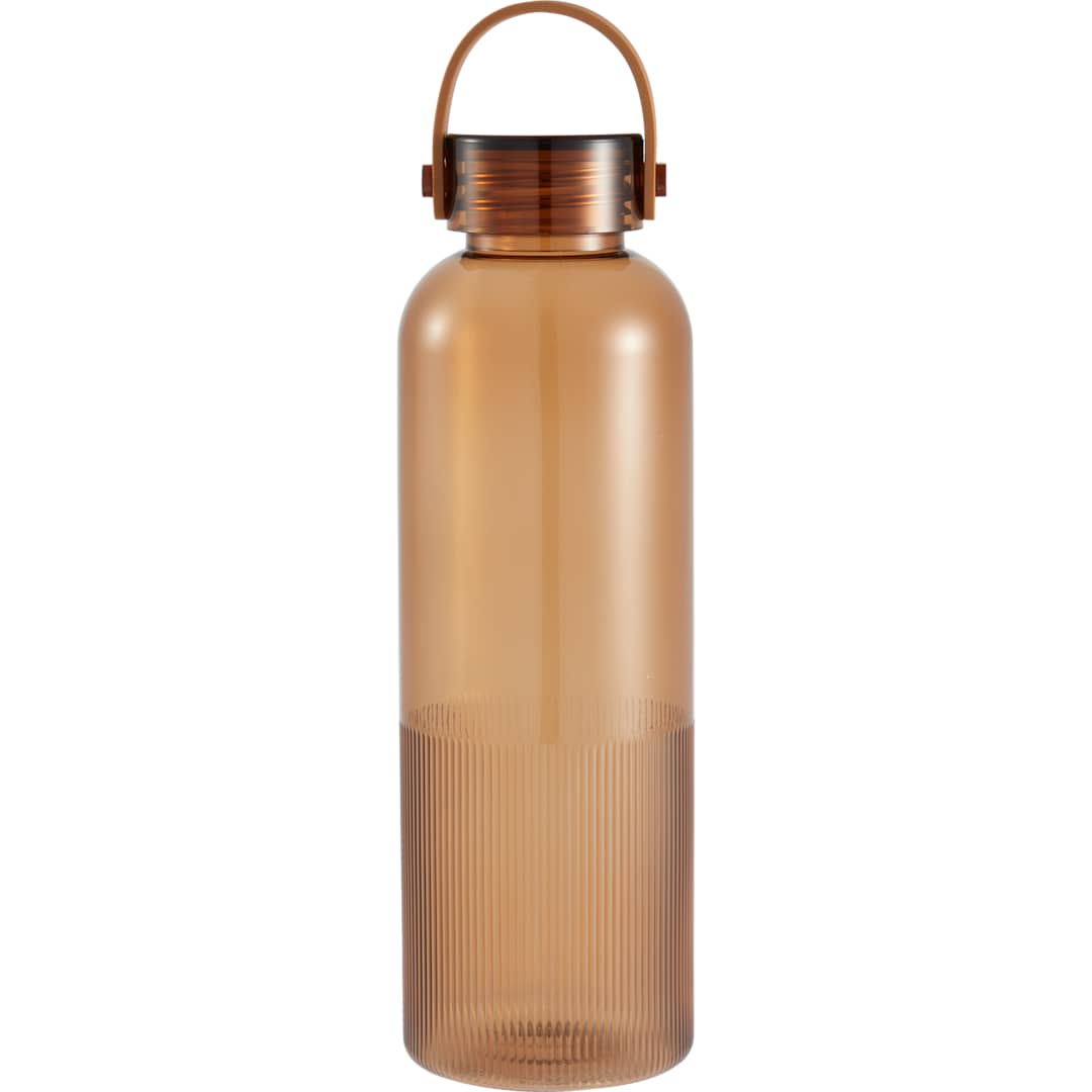 Front View of Brown Prism 24oz  Recycled Plastic Bottle plain