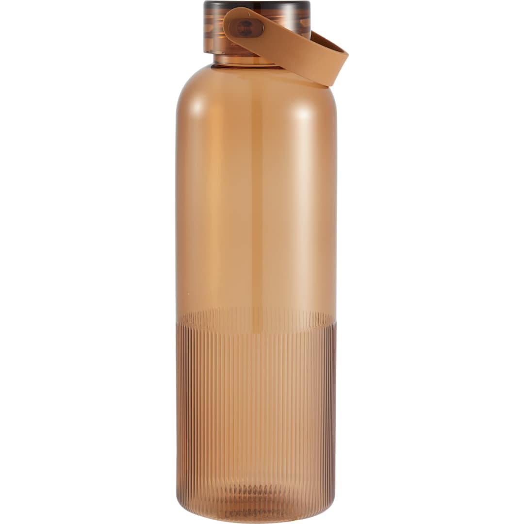 Front View of Brown Prism 24oz  Recycled Plastic Bottle plain