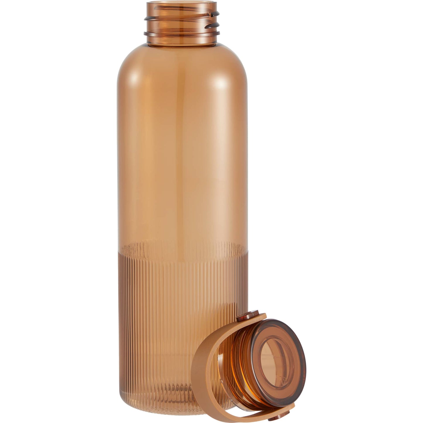 Front View of Brown Prism 24oz  Recycled Plastic Bottle plain