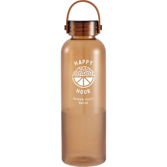 Front View of Brown Prism 24oz  Recycled Plastic Bottle