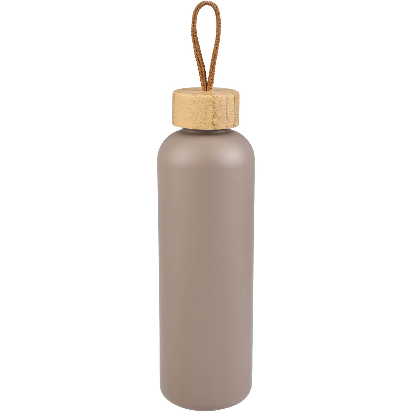 Front View of Brown Tania Recycled Bottle w/ FSC® Bamboo Lid 26oz plain
