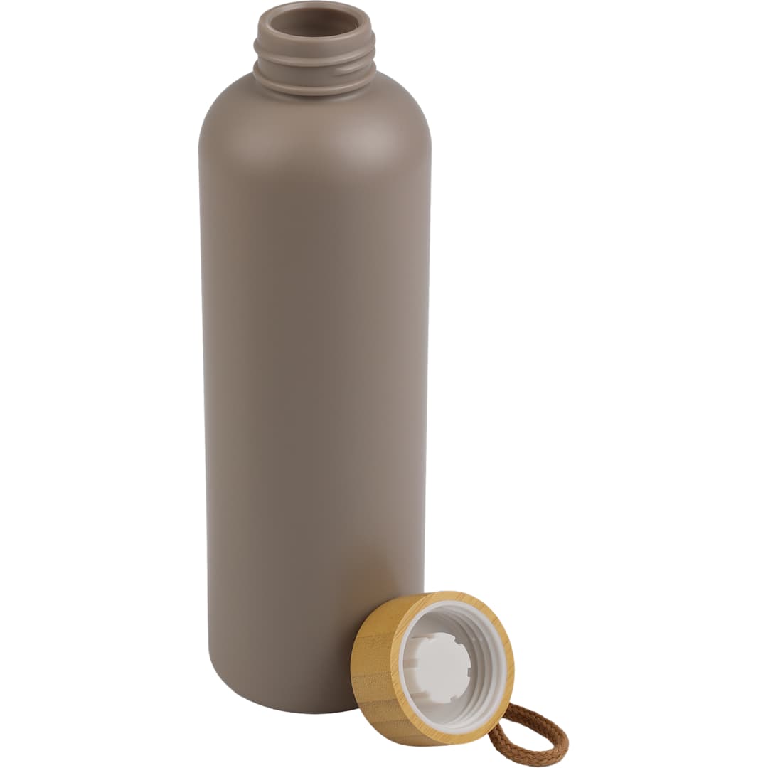 Front View of Brown Tania Recycled Bottle w/ FSC® Bamboo Lid 26oz plain
