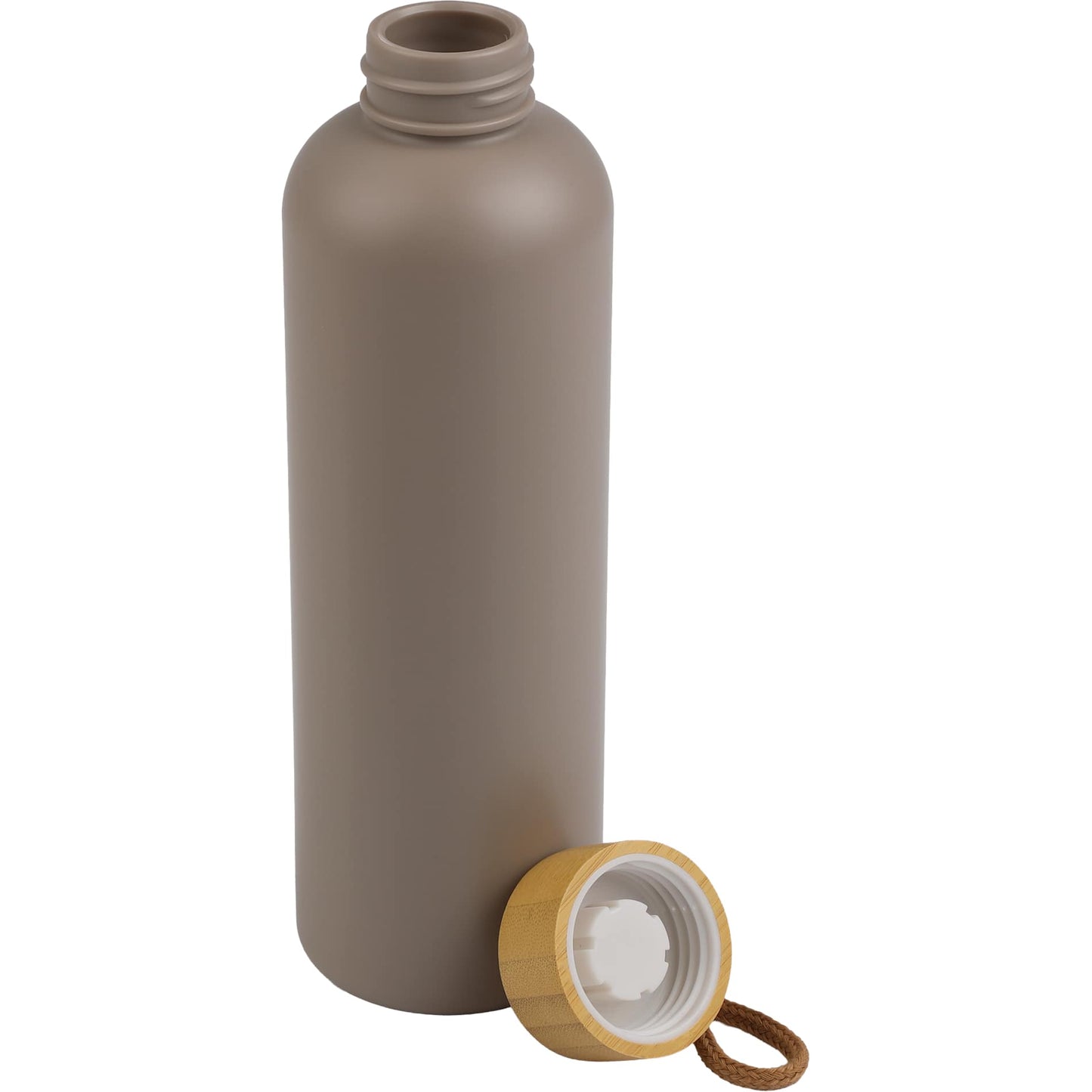 Front View of Brown Tania Recycled Bottle w/ FSC® Bamboo Lid 26oz plain