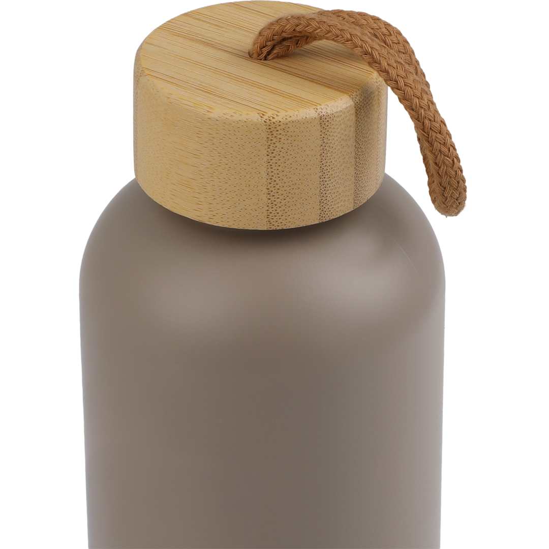 Front View of Brown Tania Recycled Bottle w/ FSC® Bamboo Lid 26oz