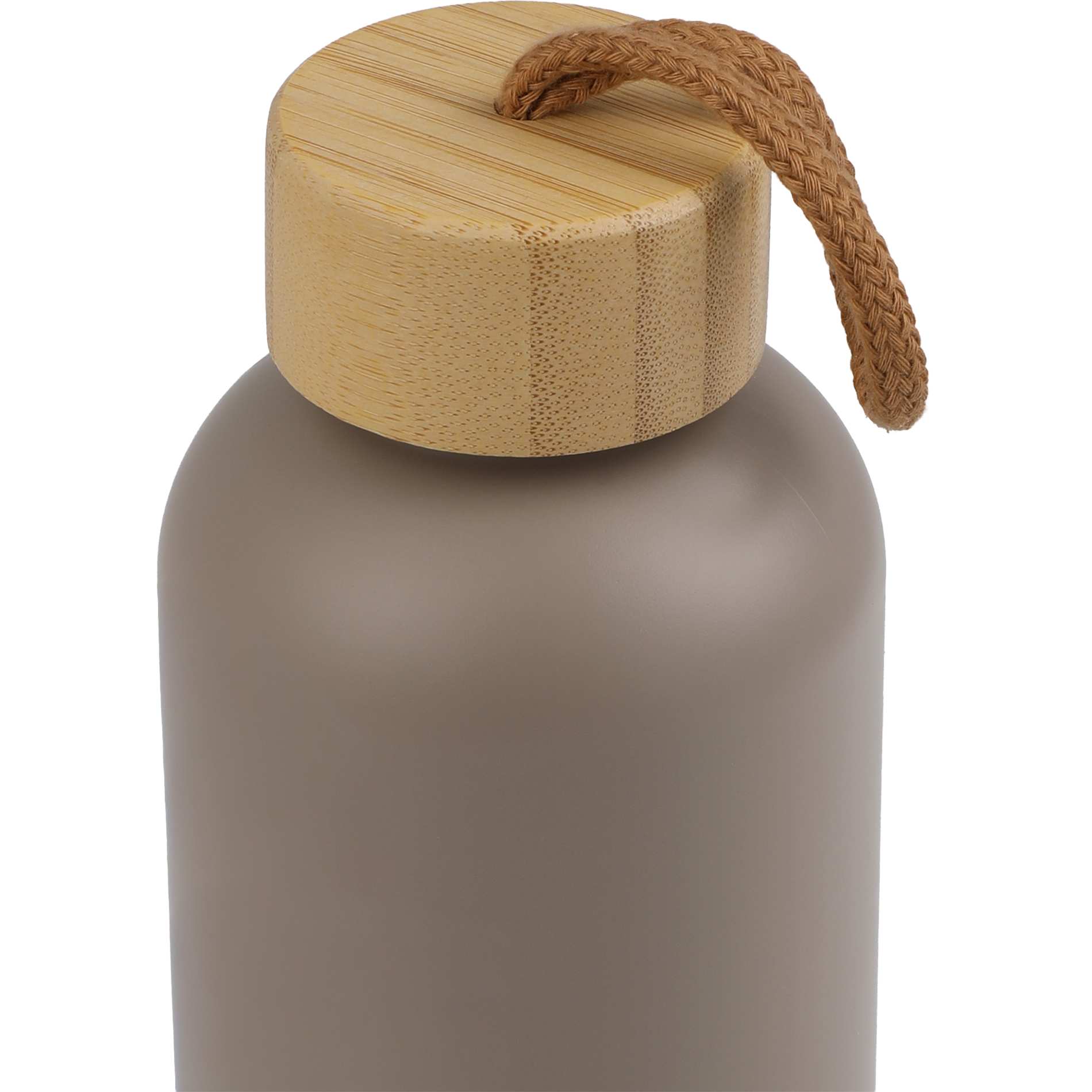 Front View of Brown Tania Recycled Bottle w/ FSC® Bamboo Lid 26oz
