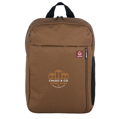 Front View of Brown Wolverine 30L Transit Backpack