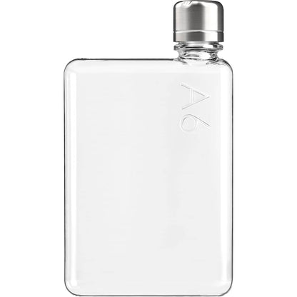 Front View of Clear A6 Tritan memobottle plain