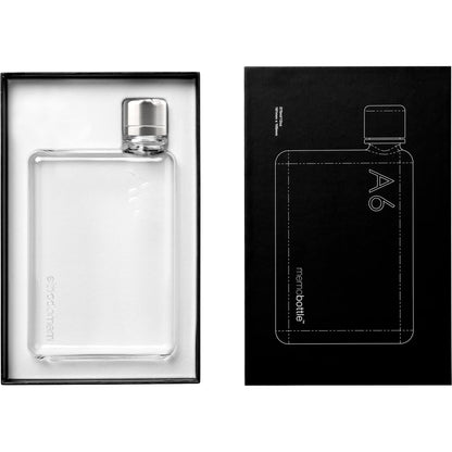 Front View of Clear A6 Tritan memobottle plain