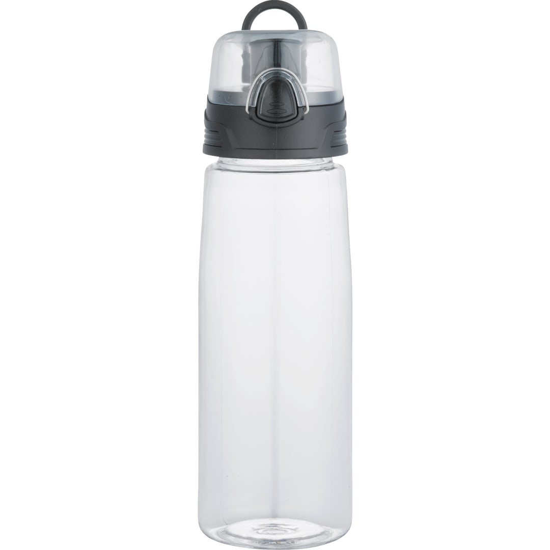 Front View of Clear Capri 25oz Tritan Sports Bottle plain