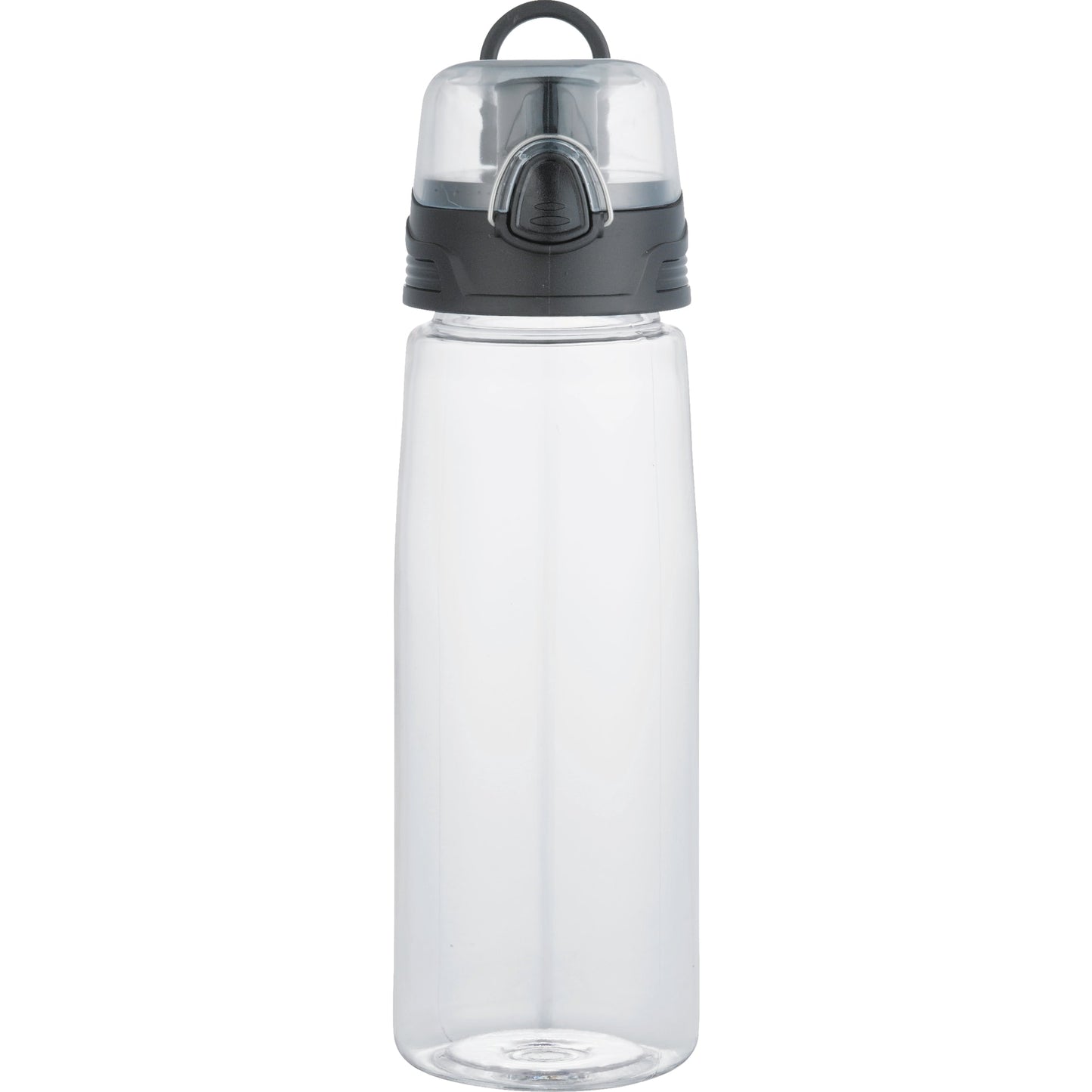 Front View of Clear Capri 25oz Tritan Sports Bottle plain