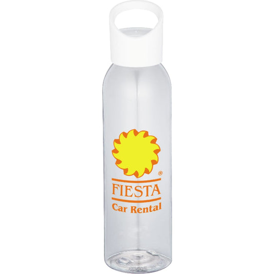 Front View of Clear Casanova 22oz Tritan Sports Bottle
