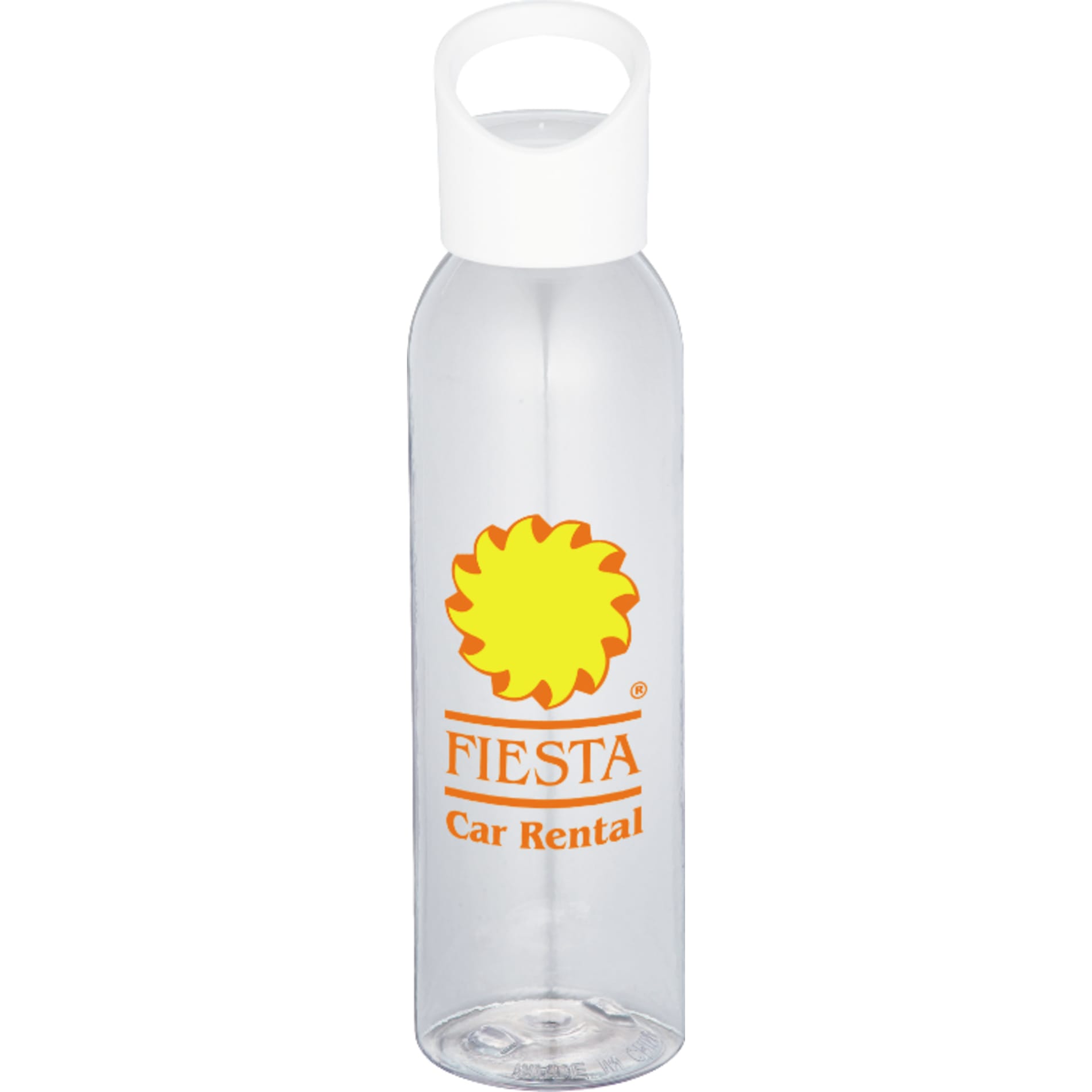 Front View of Clear Casanova 22oz Tritan Sports Bottle