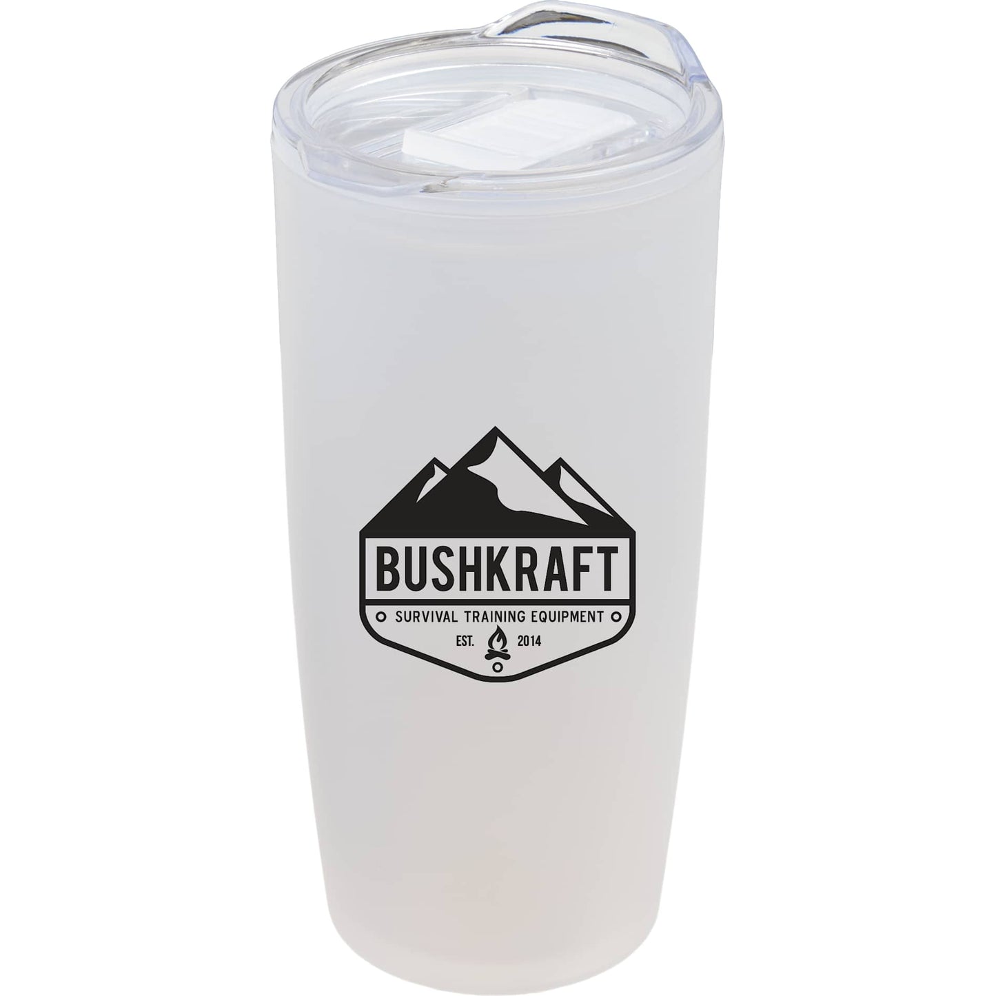 Front View of Clear Coastal Double Wall Tumbler 22 oz