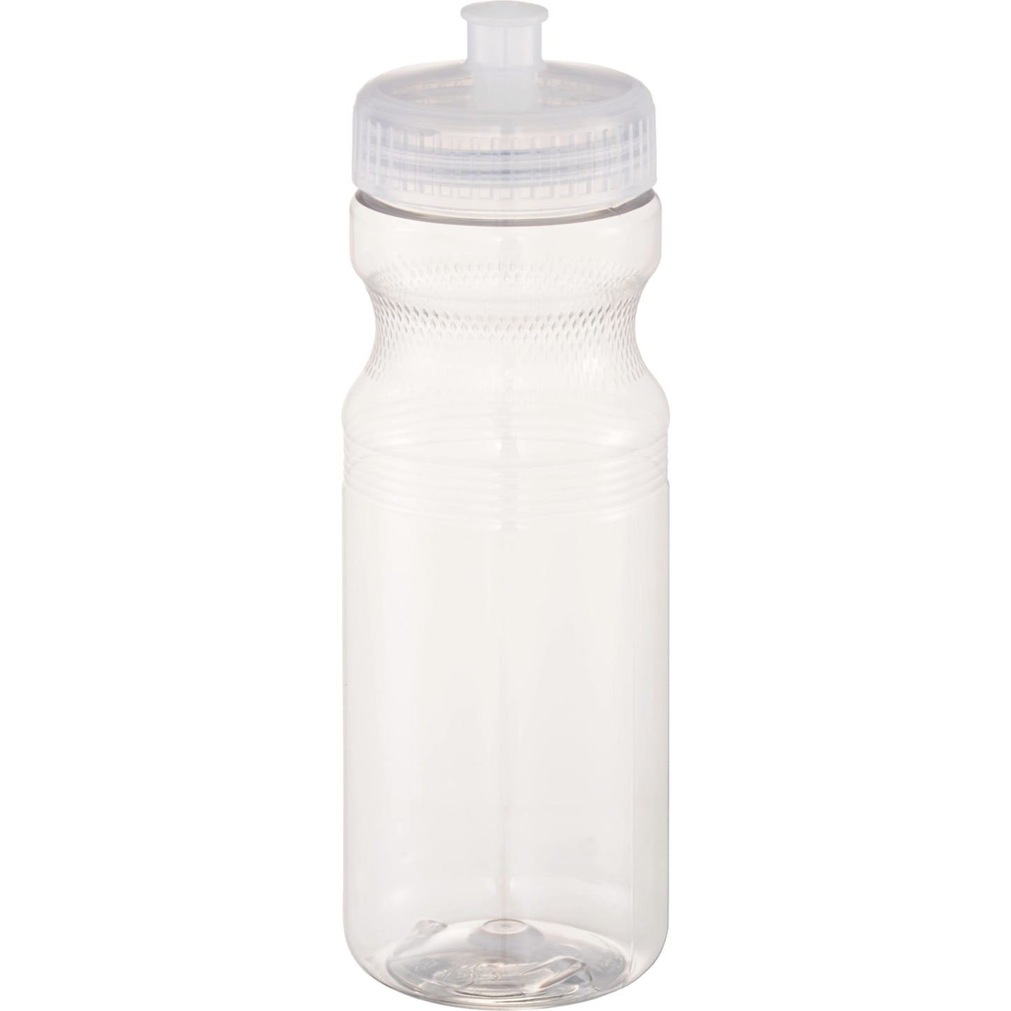Front View of Clear Easy Squeezy Crystal 24oz Sports Bottle plain