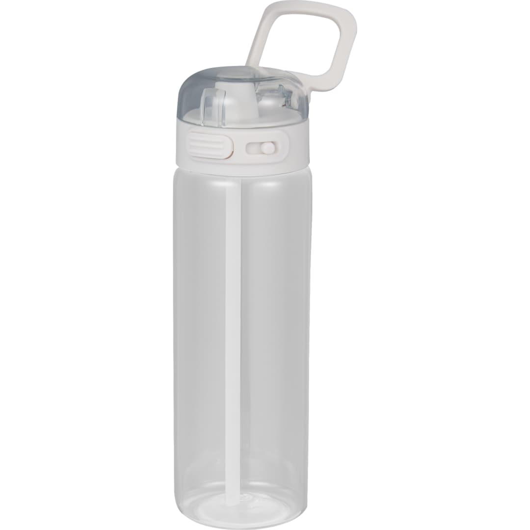 Front View of Clear Era Recycled Plastic Bottle 27oz plain