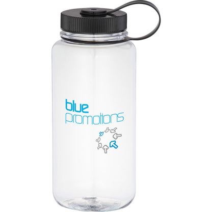 Front View of Clear Hardy 30oz Tritan Sports Bottle