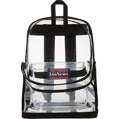 Front View of Clear Jansport Clear Backpack plain
