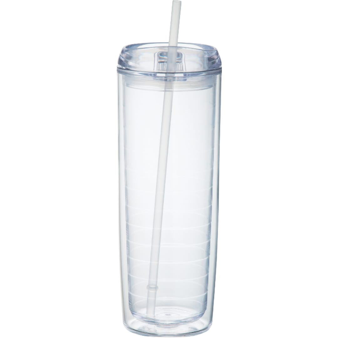 Front View of Clear Mega Vortex Tumbler 24oz plain
