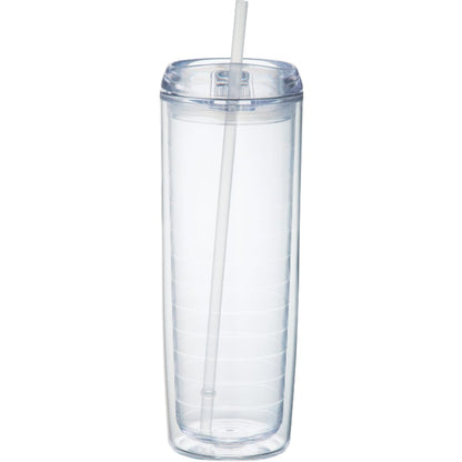Front View of Clear Mega Vortex Tumbler 24oz plain