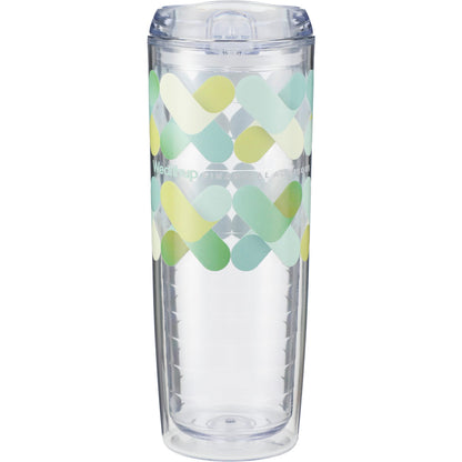 Front View of Clear Mega Vortex Tumbler 24oz