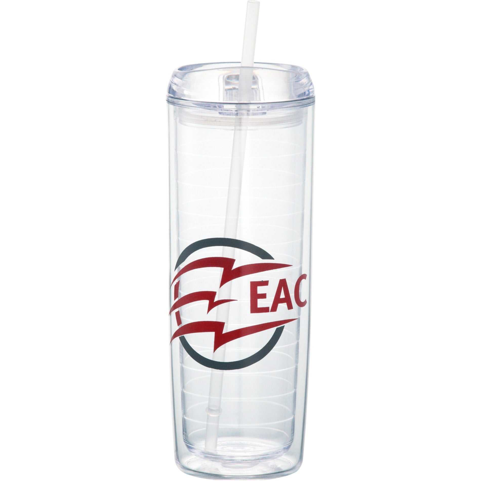 Front View of Clear Mega Vortex Tumbler 24oz