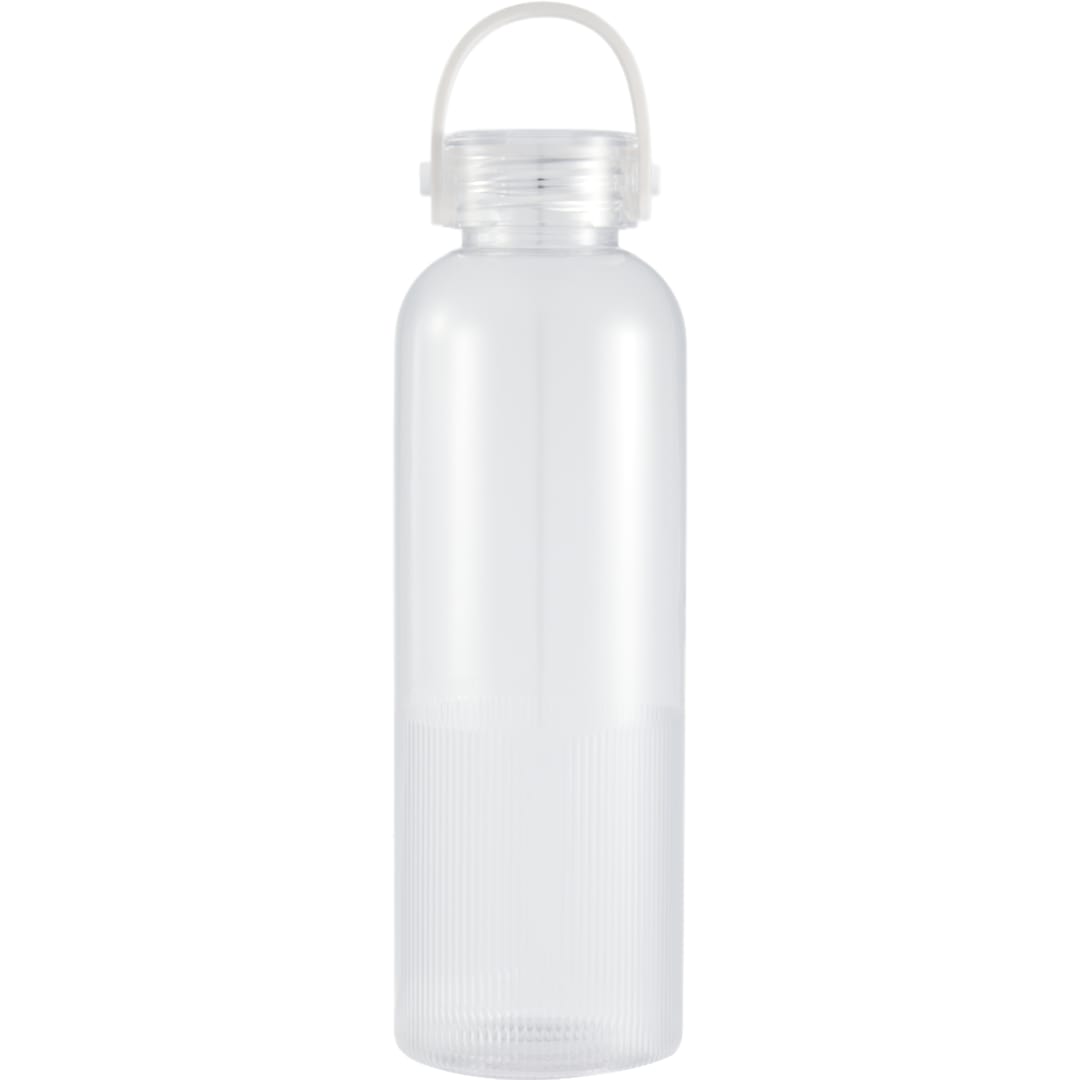 Front View of Clear Prism 24oz  Recycled Plastic Bottle plain
