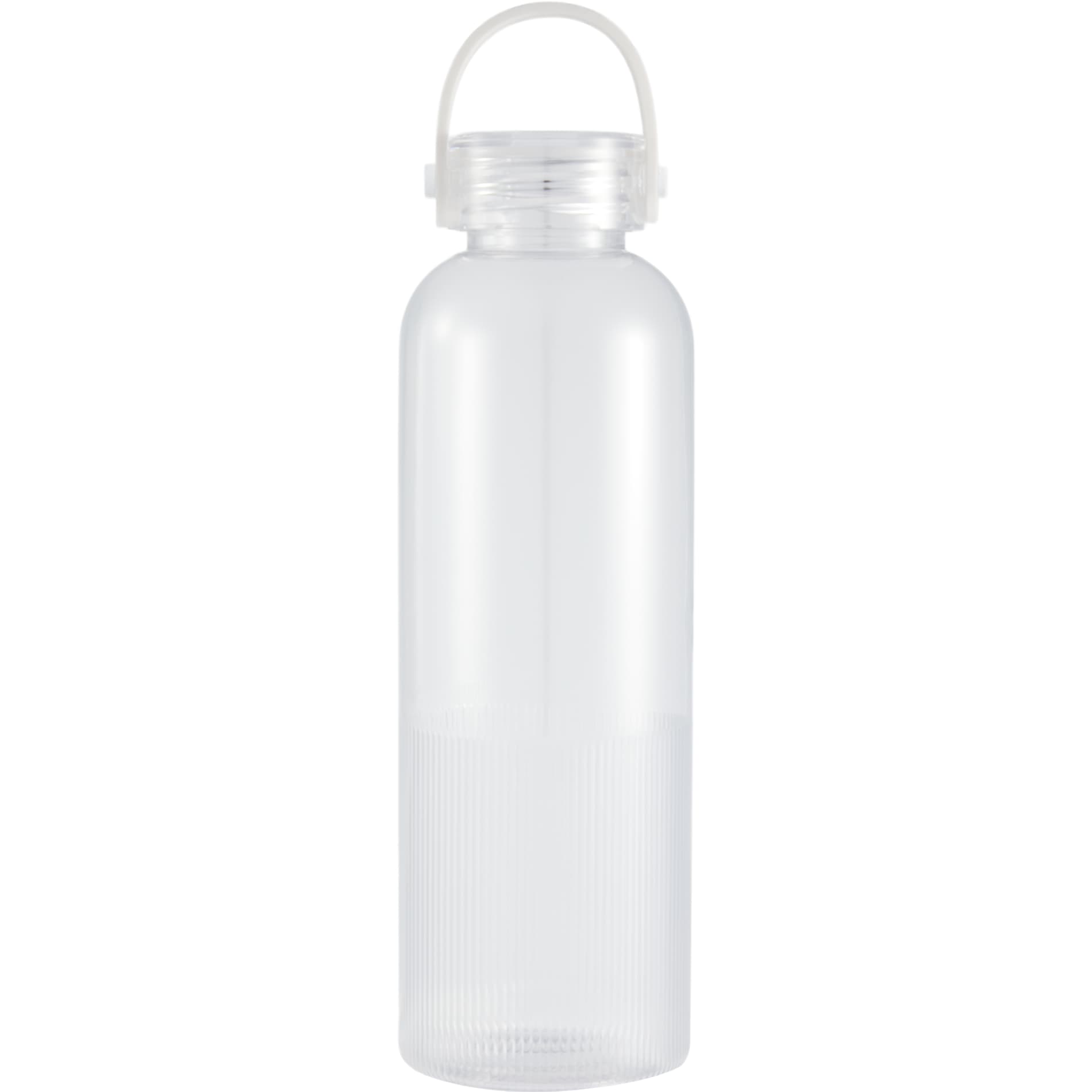 Front View of Clear Prism 24oz  Recycled Plastic Bottle plain